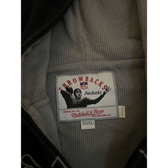 Mitchell & Ness Men’s Oakland Raiders Full Zip Throwbacks Full Zip Hoodie Sz 2XL - Picture 3 of 3